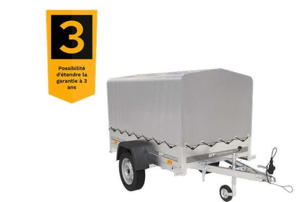 750 kg Anhänger 200 x 125 mit Domdeckel und Überrollbügel Garden Trailer 201 KIPP